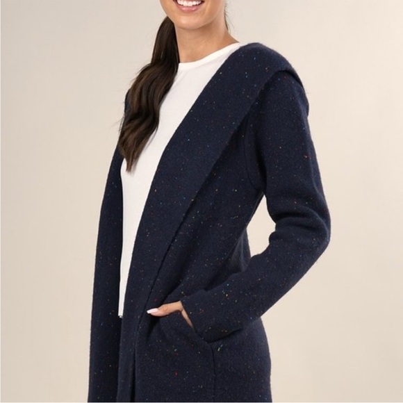 Navy Speckled Confetti Coatigan by Lovestitch S/M - Picture 5 of 8